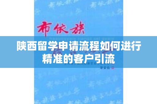 陕西留学申请流程如何进行精准的客户引流