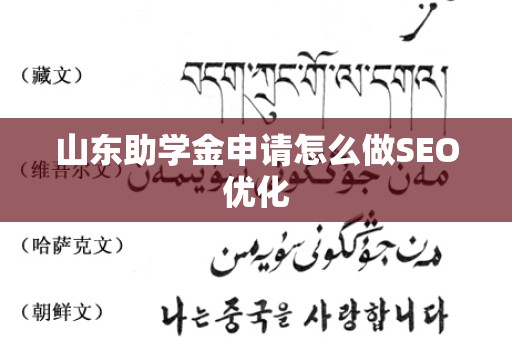山东助学金申请怎么做SEO优化