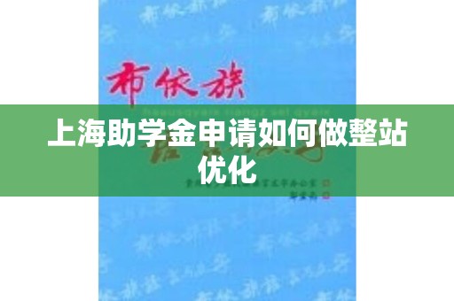 上海助学金申请如何做整站优化