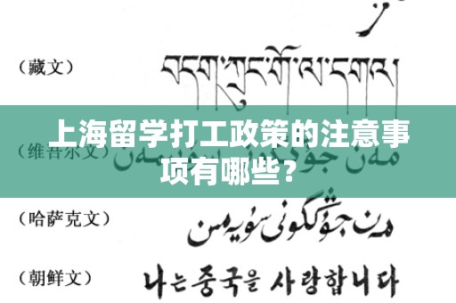 上海留学打工政策的注意事项有哪些？
