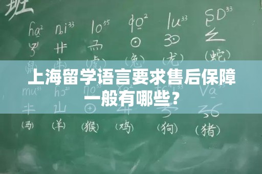 上海留学语言要求售后保障一般有哪些？